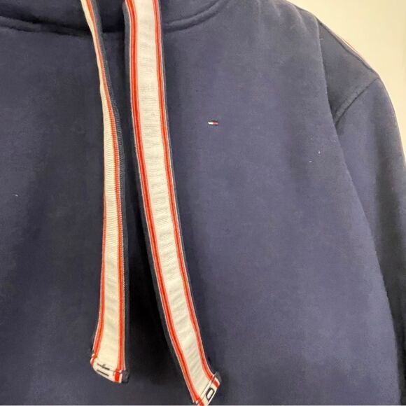 Tommy Hilfiger‎ Navy Blue Crop Hoodie Size M Womens - Picture 3 of 9